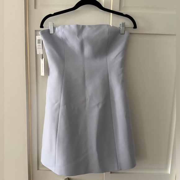 Wilfred Aritzia Appraise Strapless Dress 6 NWT | Blue Mini - Picture 6 of 16